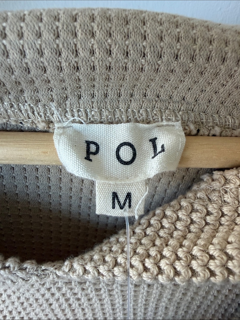 POL Beige and Black Hooded Sweatshirt with Lace Stripes - Picture 3 of 5